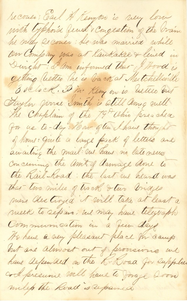 Joseph Culver Letter, December 28, 1862, Page 2