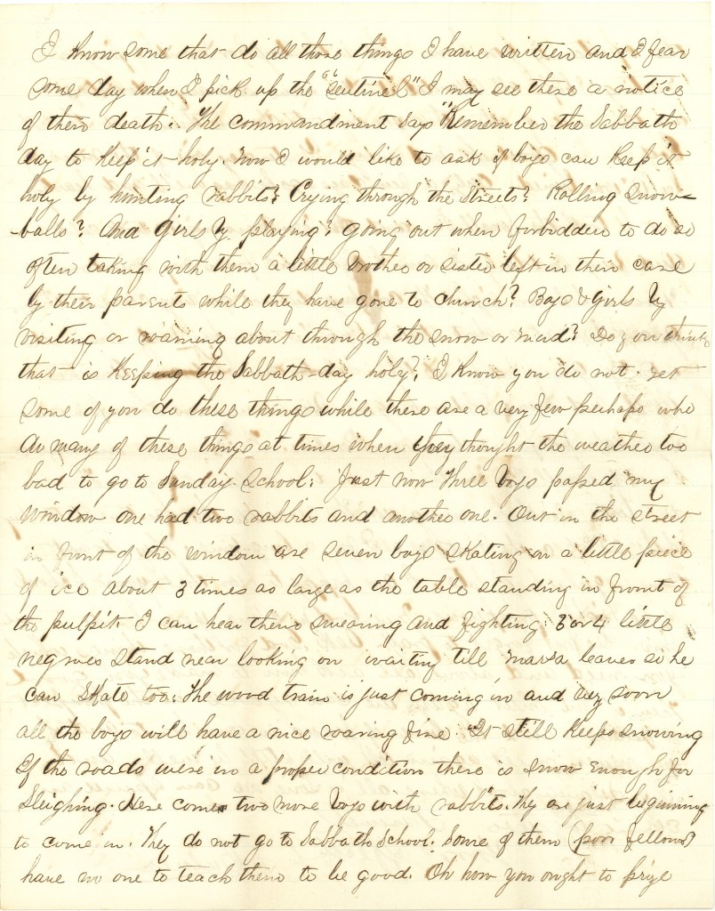 Joseph Culver Letter, January 3, 1863, Page 3