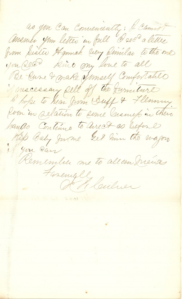 Joseph Culver Letter, November 20, 1862, Page 3