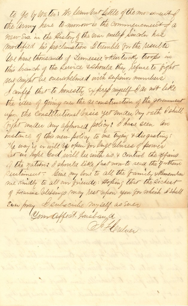 Joseph Culver Letter, December 31, 1862, Page 4