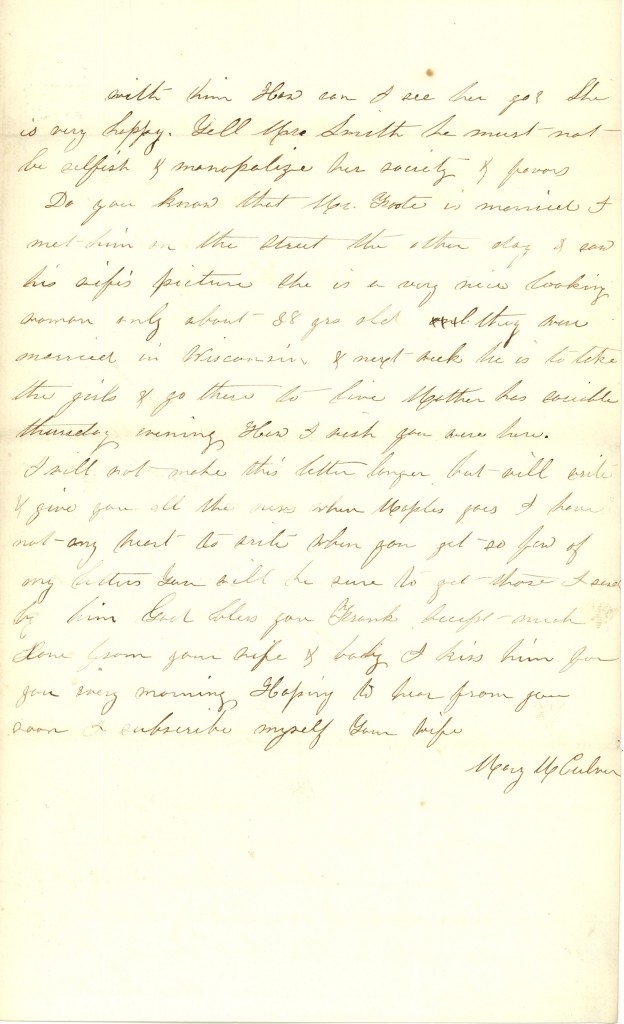 Joseph Culver Letter, December 7, 1862, Page 3