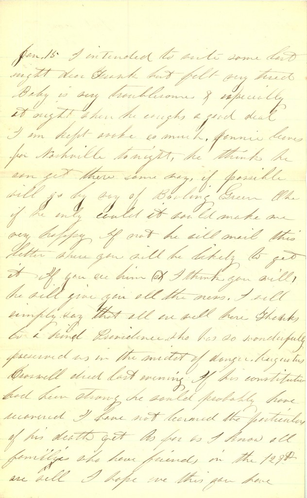 Joseph Culver Letter, January 12, 1863, Letter 2,  Page 3