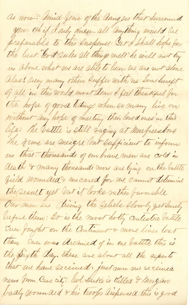 Joseph Culver Letter, January 4, 1863, Page 3