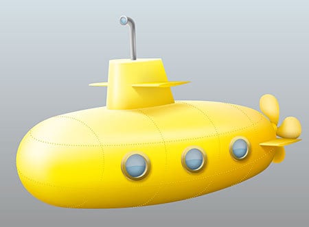 toy submarine yellow big windows