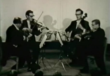 Stradivari Quartet image taken from a 1969 film
