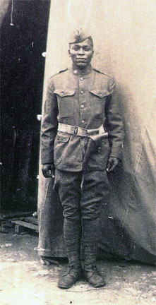 Eldist Walls in uniform, 1918 | African American Women in Iowa
