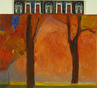 Two Trees = Five Doors by Naomi Kark Schedl (2002) | University of Iowa Daily Palette Collection