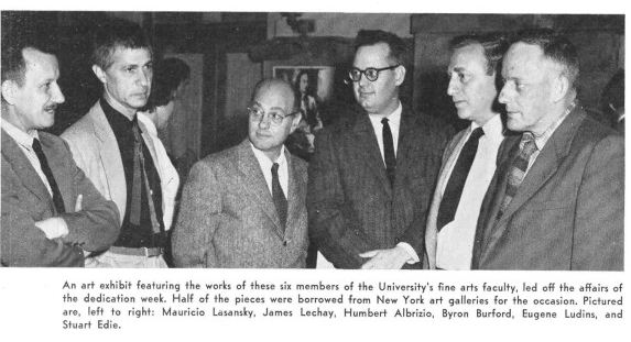 Dedication week exhibit, 1955 | University of Iowa Alumni Publications