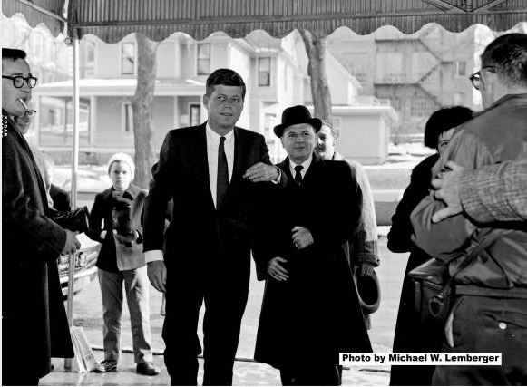 Senator John F. Kennedy visits the Iowa Memorial Union, University of Iowa, Nov. 21, 1959. Photo (c) Michael W. Lemberger | Michael W. Lemberger Photographs