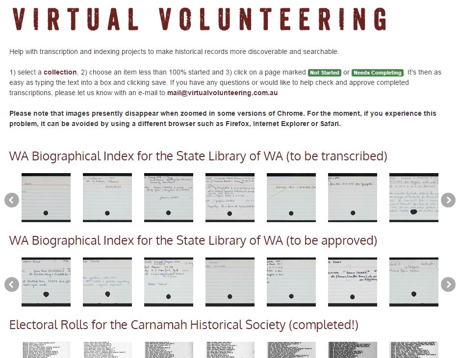 Virtual Volunteering | Carnamah Historical Society & Museum