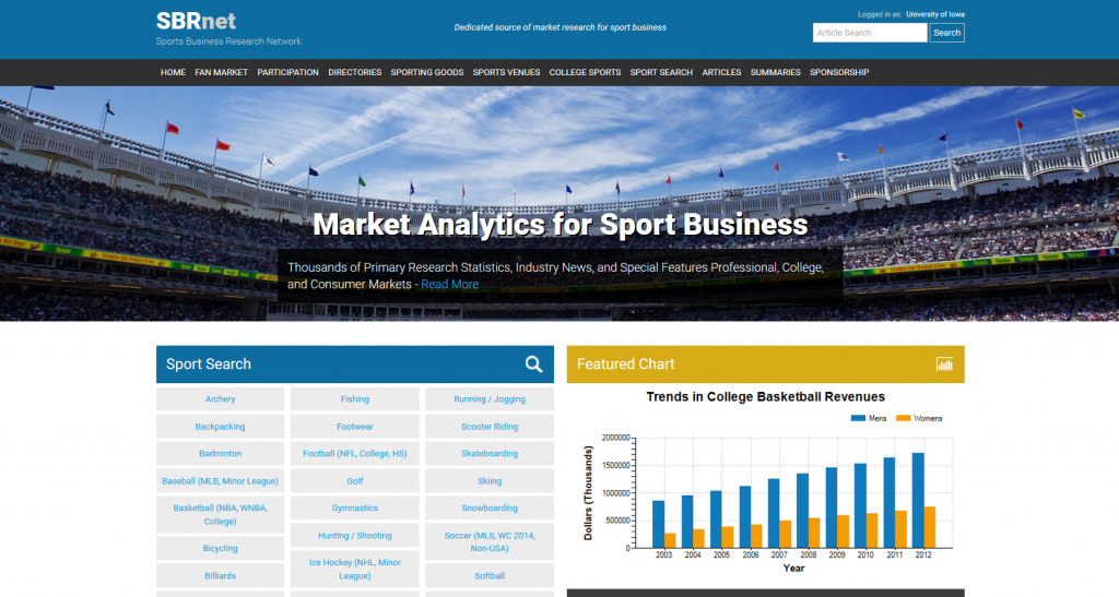 Database of the Week Sports Business Research Network Business