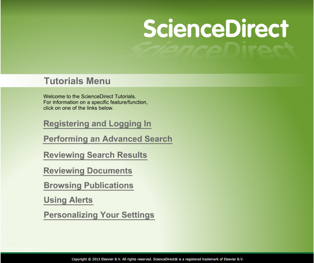 Sciencedirect Database