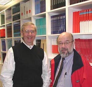 Fritz James, President of LBS, and Sid Huttner, Head of UI Special Collections