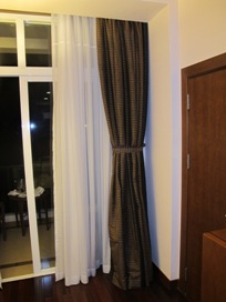 Illustration of type of sheer curtain material to use for window treatment