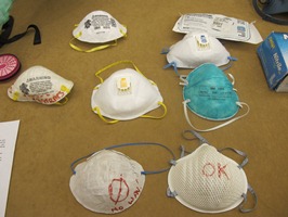 Variety of disposal respirators