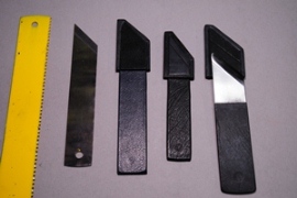 Leather pairing knives from hacksaw blades