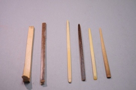 Heras -- Japanese paper mending tools from bamboo (left)