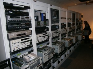 Racks Of Magnetic Tape Playback Equipment