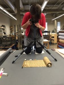 Photographing a scroll