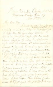 Joseph Culver Letter, November 1, 1862, Page 1