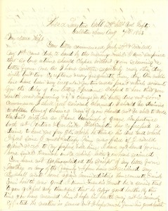 Joseph Culver Letter, August 7, 1863, Page 1