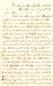 Joseph Culver Letter, July 1, 1863, Page 1