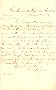 Joseph Culver Letter, June 2, 1863, Page 1