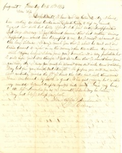 Joseph Culver Letter, October 15, 1863, Page 1