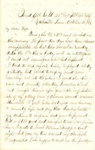 Joseph Culver Letter, October 16, 1863, Page 1