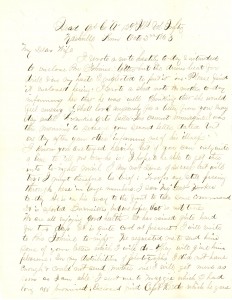 Joseph Culver Letter, October 2, 1863, Letter 2, Page 1
