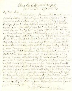 Joseph Culver Letter, September 10, 1863, Page 1