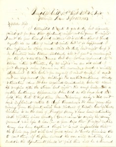 Joseph Culver Letter, September 16, 1863, Letter 2, Page 1