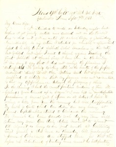 Joseph Culver Letter, September 7, 1863, Letter 2, Page 1