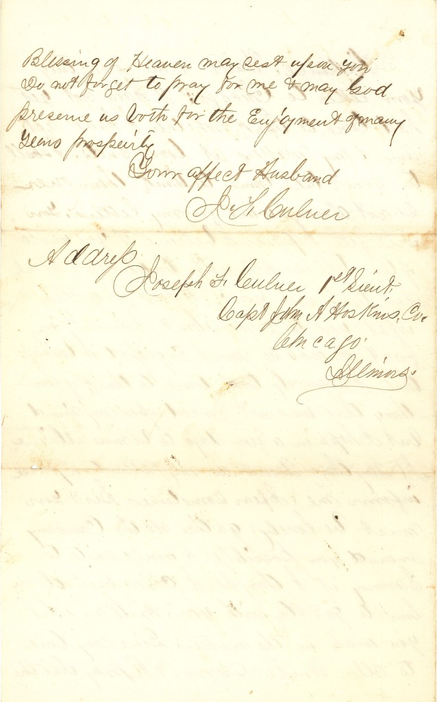 Joseph Culver Letter, August 14, 1862, Page 4 » Joseph F. Culver Civil ...