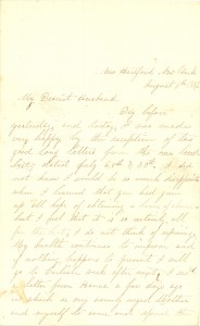 Joseph Culver Letter, August 6, 1863, Page 1