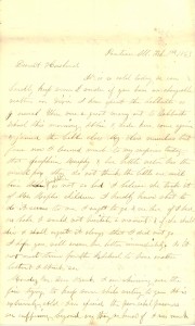 Joseph Culver Letter, February 1, 1863, Page 1