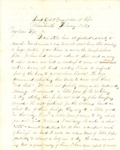 Joseph Culver Letter, February 1, 1864, Page 1