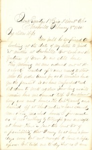 Joseph Culver Letter, February 3, 1864, Page 1