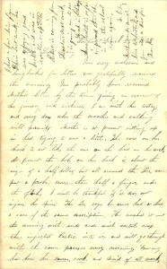 Joseph Culver Letter, March 26, 1863, Page 1