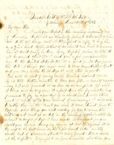 Joseph Culver Letter, October 31, 1863, Letter 2, Page 1