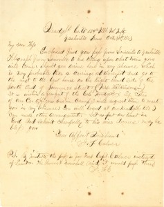 Joseph Culver Letter, October 31, 1863, Letter 3, Page 1