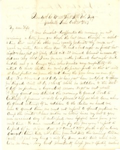 Joseph Culver Letter, October 31, 1863, Page 1