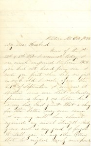 Joseph Culver Letter, October 6, 1862, Page 1