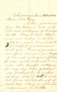 Joseph Culver Letter, October 6, 1863, Page 1
