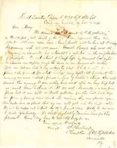 Joseph Culver Letter, September 25, 1862, Page 1