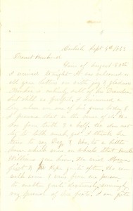 Joseph Culver Letter, September 4, 1863, Page 1
