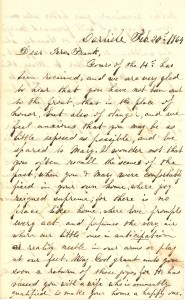 Joseph Culver Letter, February 20, 1864, Page 1