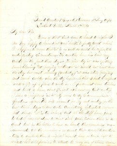 Joseph Culver Letter, March 17, 1864, Page 1