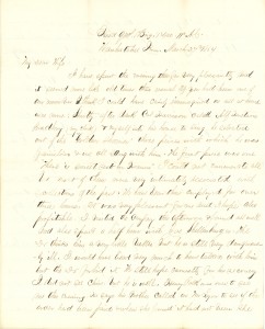 Joseph Culver Letter, March 27, 1864, Letter 2, Page 1