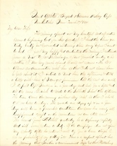 Joseph Culver Letter, March 27, 1864, Page 1